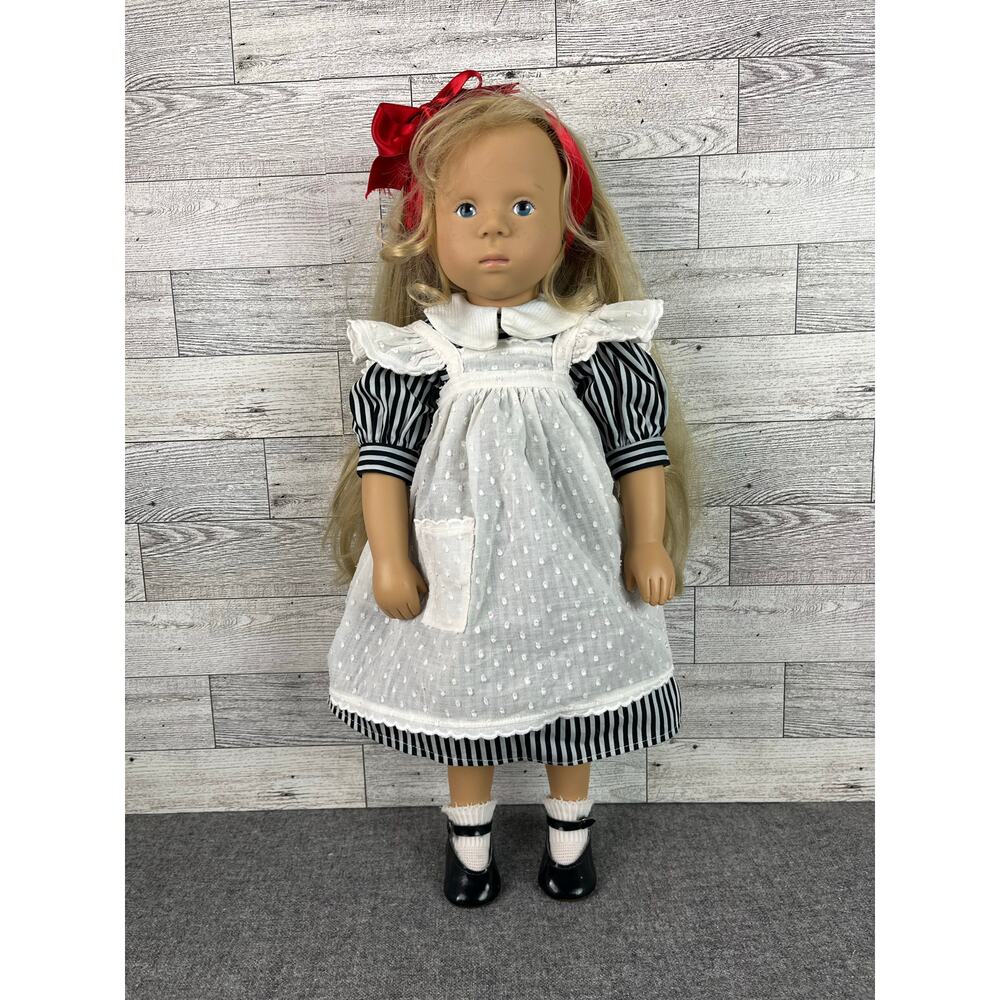 GOTZ AURELIE DOLL Sylvia Natterer Artist Girl 15in White Dress Vintage